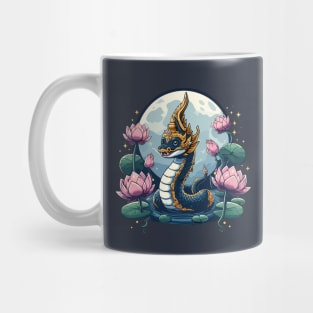 Cute Kawaii Naga Lotus Moon Legend Payanak Thai Laos Asian Mug